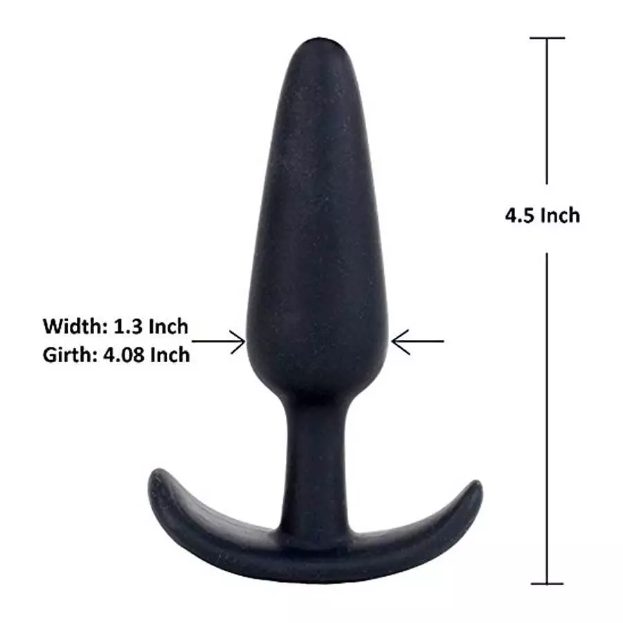 Doc Johnson Mood - Naughty 1 - Silicone Anal Plug - Large - 4.9 in. Long and 1.3 in. Wide - Tapered Base for Comfort Between The