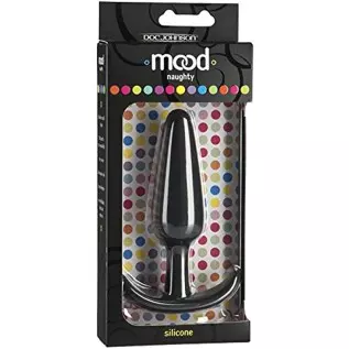 Doc Johnson Mood - Naughty 1 - Silicone Anal Plug - Large - 4.9 in. Long and 1.3 in. Wide - Tapered Base for Comfort Between The