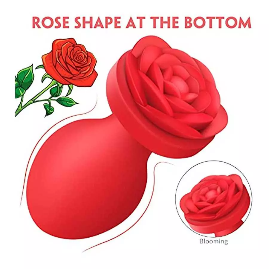 Rose Toys Anal Plug Sex Stimulator for Women, Silicone Butt Plug High-End Training Kit, Adult Sex Toy, 3 Pack Different Size Lux