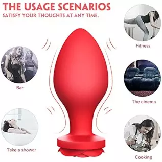 Rose Toys Anal Plug Sex Stimulator for Women, Silicone Butt Plug High-End Training Kit, Adult Sex Toy, 3 Pack Different Size Lux