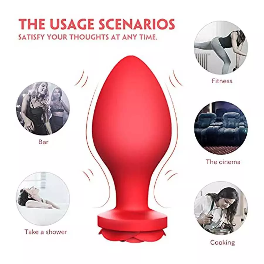 Rose Toys Anal Plug Sex Stimulator for Women, Silicone Butt Plug High-End Training Kit, Adult Sex Toy, 3 Pack Different Size Lux