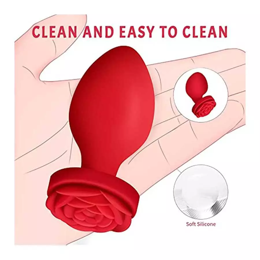 Rose Toys Anal Plug Sex Stimulator for Women, Silicone Butt Plug High-End Training Kit, Adult Sex Toy, 3 Pack Different Size Lux