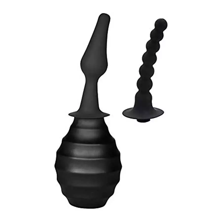 Enema Bulb, Anal Cleaner with 2 Replaceable Nozzles 380ml Silicone Unisex Shower Douche System for Anal Vaginal Cleaning Enema Bulb, Anal Cleaner with 2 Replaceable Nozzles 380ml Silicone Unisex Shower Douche System for Anal Vaginal Cleaning