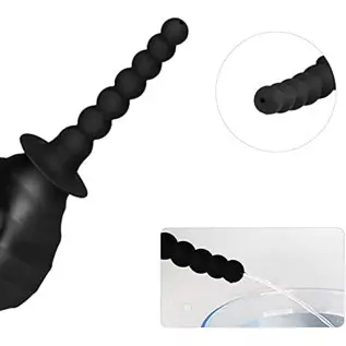 Enema Bulb, Anal Cleaner with 2 Replaceable Nozzles 380ml Silicone Unisex Shower Douche System for Anal Vaginal Cleaning