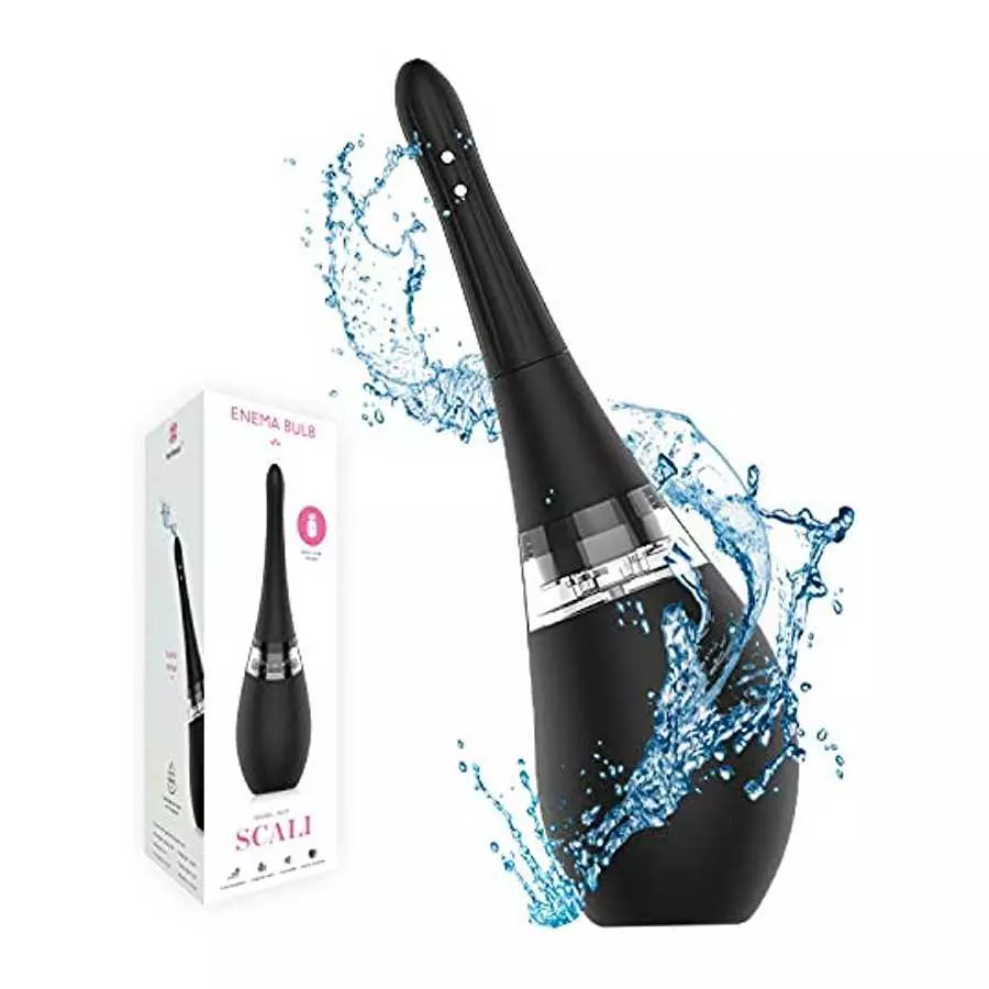 Anal Douche, Electric Automatic Enema Anel Bulb Silicone Toy Anal Cleaner for Male/Female/Man/Women/Gay/Private, Enimas Reusable