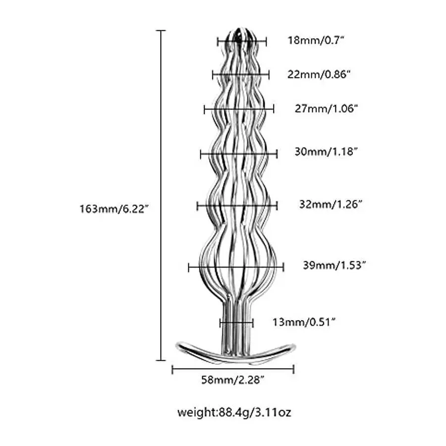 Long Strip Metal Enema Anal Plug Anal Dilation Vaginal Dilator, Anus Peep Adult Sex Toys