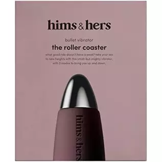 hims & hers Roller Coaster Bullet Vibrator with 3 Vibration Patterns, Compact 5 inch Design, USB-Rechargeable Lithium Battery, M hims & hers Roller Coaster Bullet Vibrator with 3 Vibration Patterns, Compact 5 inch Design, USB-Rechargeable Lithium Battery, M