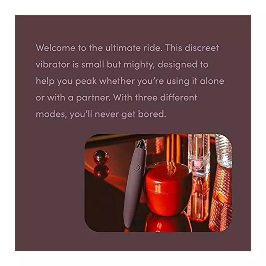 hims & hers Roller Coaster Bullet Vibrator with 3 Vibration Patterns, Compact 5 inch Design, USB-Rechargeable Lithium Battery, M