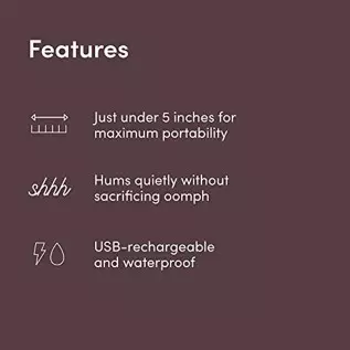 hims & hers Roller Coaster Bullet Vibrator with 3 Vibration Patterns, Compact 5 inch Design, USB-Rechargeable Lithium Battery, M hims & hers Roller Coaster Bullet Vibrator with 3 Vibration Patterns, Compact 5 inch Design, USB-Rechargeable Lithium Battery, M