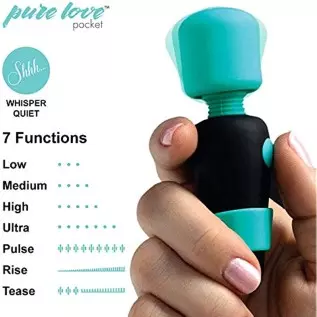 pure love Pocket Vibrator, Mini Massage Wand, Powerful Powerbullet Motor, Rechargeable Personal Body Massager, Handheld, Cordles pure love Pocket Vibrator, Mini Massage Wand, Powerful Powerbullet Motor, Rechargeable Personal Body Massager, Handheld, Cordles