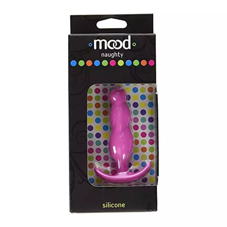 Doc Johnson Mood - Naughty 3 - Silicone Anal Plug - Medium - 3.9 in. Long and 1 in. Wide - Tapered Base for Comfort Between The 