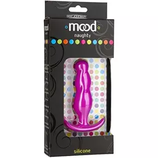 Doc Johnson Mood - Naughty 3 - Silicone Anal Plug - Medium - 3.9 in. Long and 1 in. Wide - Tapered Base for Comfort Between The 