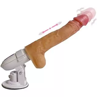 Sumeber Sex Machine Thrusting Realistic Dildo for Women with 8 Vibrating & 8 Thrusting Modes for G Spot Clitoral Anal Stimulatio