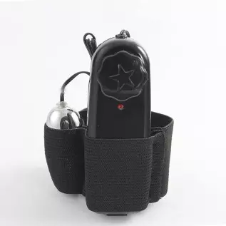 Bundle of 2 Items: LeLuv Multi-Speed Vibrator Bullet and Universal Black Vacuum Pump Strap Attachment for Cylinders from 1.5 inc