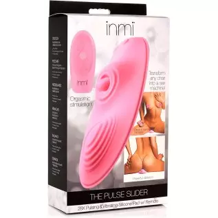 INMI The Pulse Slider 28X Pulsing & Vibrating Silicone Pad w/Remote for Women & Couples. Waterproof and Rechargeable Pad, Hands-