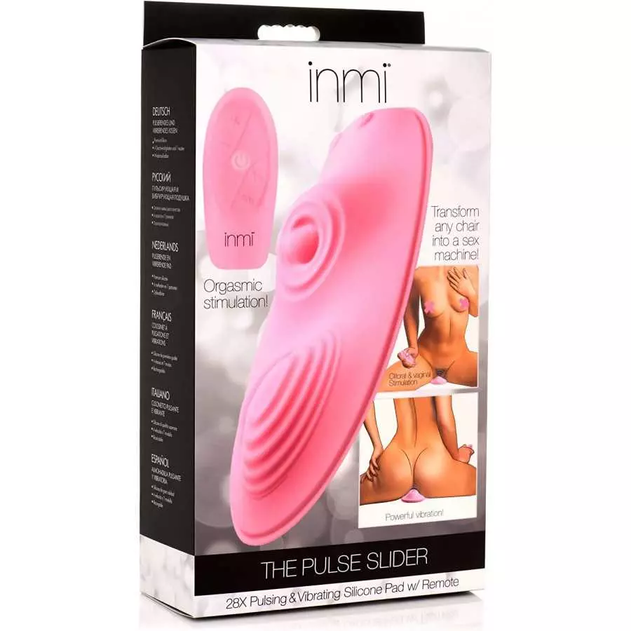 INMI The Pulse Slider 28X Pulsing & Vibrating Silicone Pad w/Remote for Women & Couples. Waterproof and Rechargeable Pad, Hands-