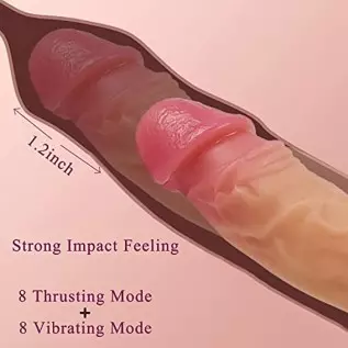 Sumeber Sex Machine Thrusting Realistic Dildo for Women with 8 Vibrating & 8 Thrusting Modes for G Spot Clitoral Anal Stimulatio Sumeber Sex Machine Thrusting Realistic Dildo for Women with 8 Vibrating & 8 Thrusting Modes for G Spot Clitoral Anal Stimulatio
