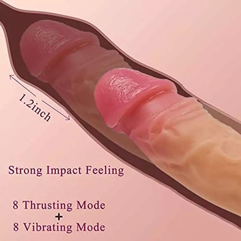 Sumeber Sex Machine Thrusting Realistic Dildo for Women with 8 Vibrating & 8 Thrusting Modes for G Spot Clitoral Anal Stimulatio