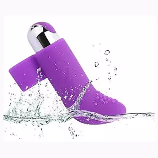 Gakst Rechargeable 10-Speed Silicone Finger Vibrator, with Removable Bullet Vibrator Waterproof and Submersible Mini Bullet Vibr