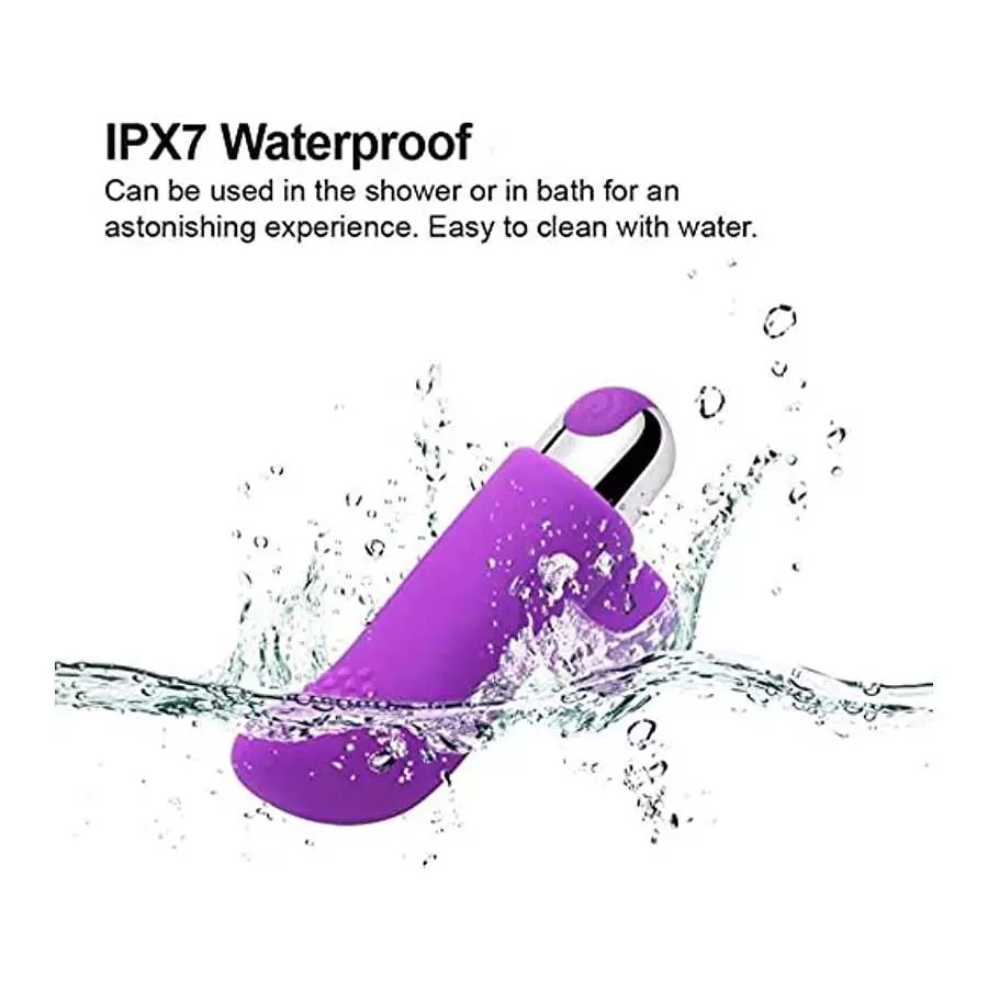 Gakst Rechargeable 10-Speed Silicone Finger Vibrator, with Removable Bullet Vibrator Waterproof and Submersible Mini Bullet Vibr