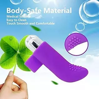 Gakst Rechargeable 10-Speed Silicone Finger Vibrator, with Removable Bullet Vibrator Waterproof and Submersible Mini Bullet Vibr