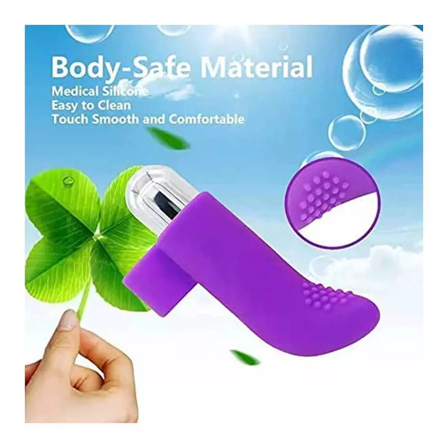 Gakst Rechargeable 10-Speed Silicone Finger Vibrator, with Removable Bullet Vibrator Waterproof and Submersible Mini Bullet Vibr
