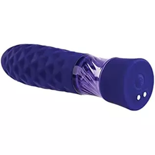 Evolved Novelties - Raver - Rechargeable Silicone Light-Up Vibrating Bullet - Blue
