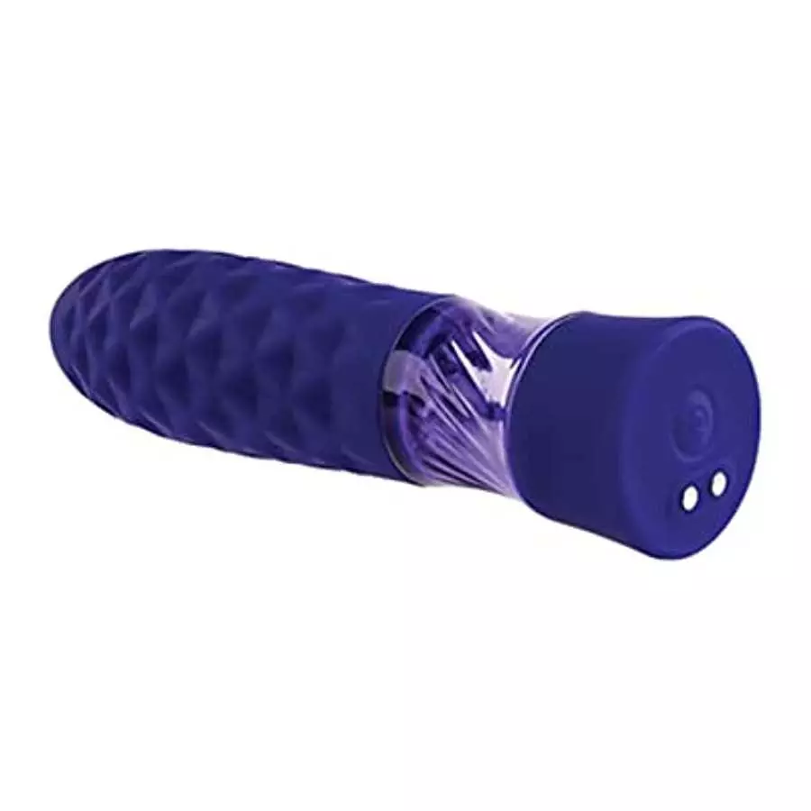Evolved Novelties - Raver - Rechargeable Silicone Light-Up Vibrating Bullet - Blue