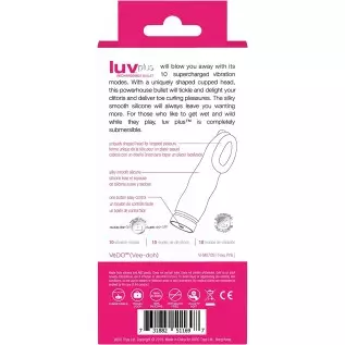 VeDO LUV PLUS Rechargeable Clitoris Vibe, Foxy Pink