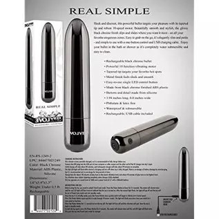Evolved Novelties - Real Simple - 10 Function - Rechargeable Bullet - Smoke Evolved Novelties - Real Simple - 10 Function - Rechargeable Bullet - Smoke