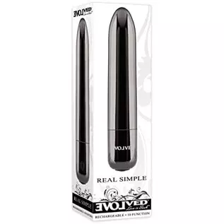 Evolved Novelties - Real Simple - 10 Function - Rechargeable Bullet - Smoke Evolved Novelties - Real Simple - 10 Function - Rechargeable Bullet - Smoke
