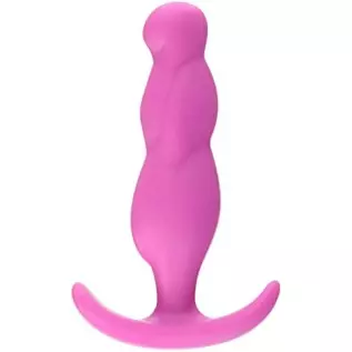 Doc Johnson Mood - Naughty 3 - Silicone Anal Plug - Medium - 3.9 in. Long and 1 in. Wide - Tapered Base for Comfort Between The 