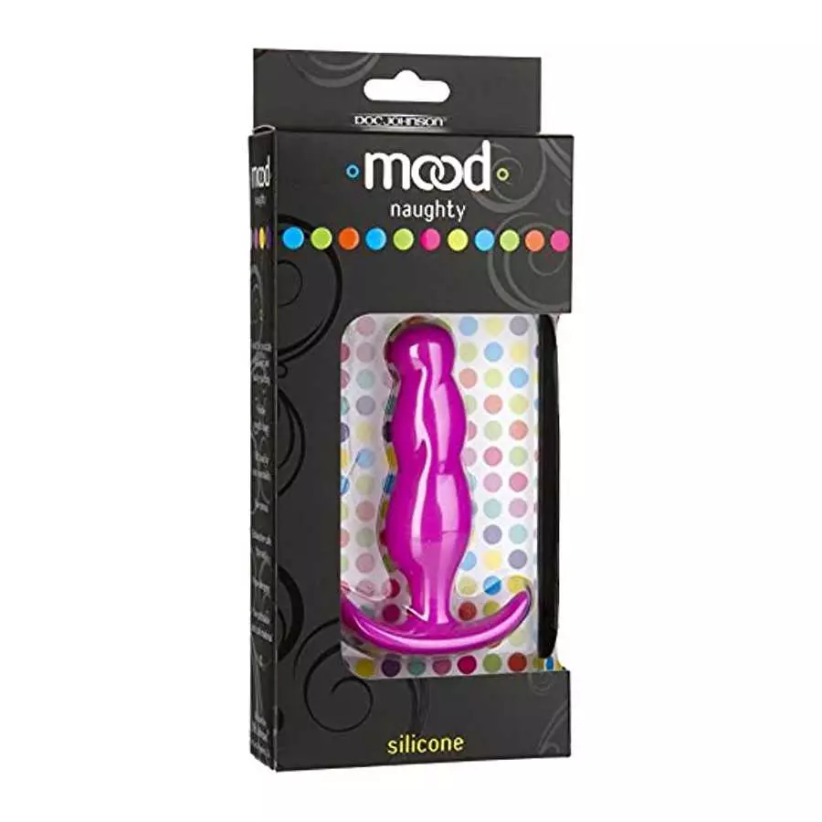 Doc Johnson Mood - Naughty 3 - Silicone Anal Plug - Medium - 3.9 in. Long and 1 in. Wide - Tapered Base for Comfort Between The 