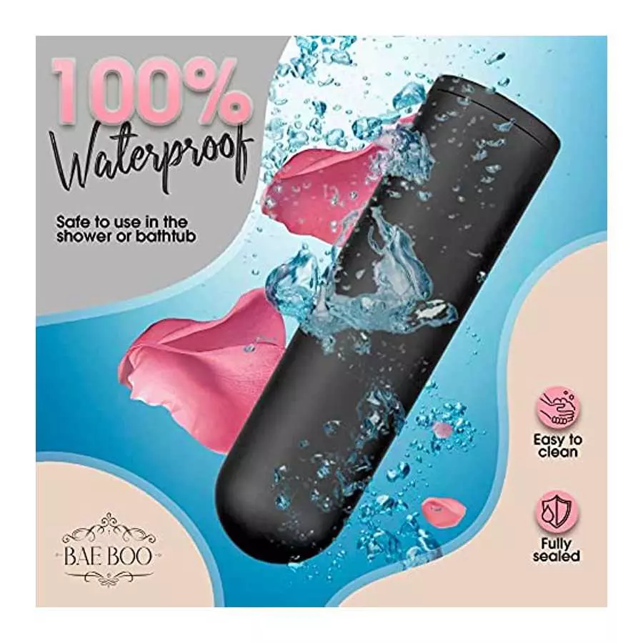 BAE BOO Mini Bullet Vibrator – Ultra-powerful, Clitoral Stimulation, Waterproof, Quiet, USB magnetic charge, 10-Pattern-Speeds, 