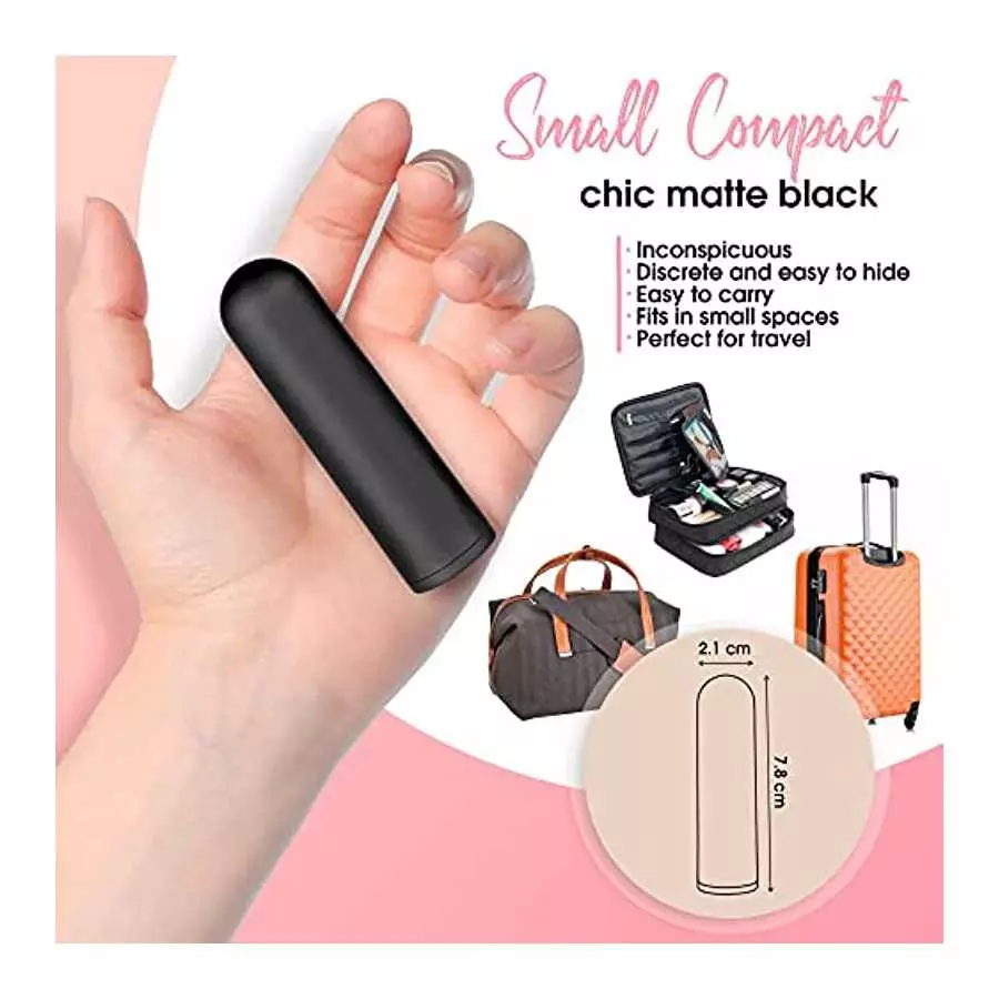 BAE BOO Mini Bullet Vibrator – Ultra-powerful, Clitoral Stimulation, Waterproof, Quiet, USB magnetic charge, 10-Pattern-Speeds, 