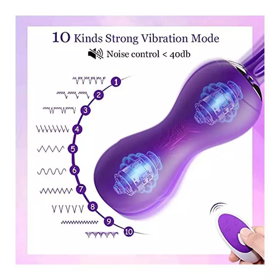 Vibrating Egg Ball with 10 Vibration Modes, Remote Control Vibrator for Vagina Stimulation and Anal Pleasure, Mini Vibrators Sex