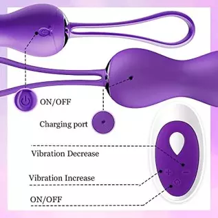 Vibrating Egg Ball with 10 Vibration Modes, Remote Control Vibrator for Vagina Stimulation and Anal Pleasure, Mini Vibrators Sex