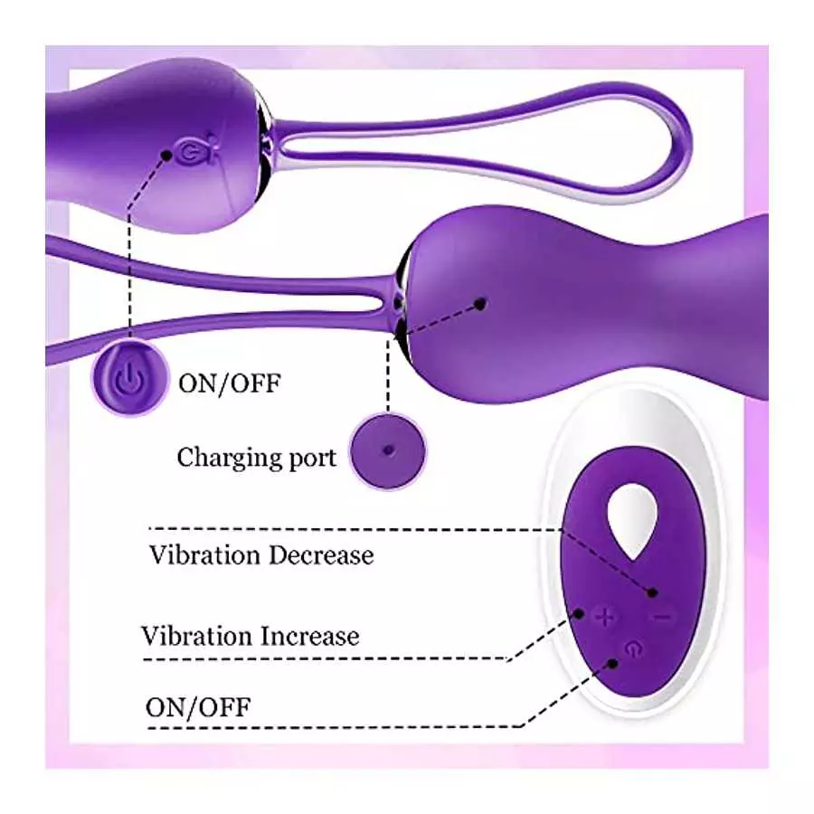 Vibrating Egg Ball with 10 Vibration Modes, Remote Control Vibrator for Vagina Stimulation and Anal Pleasure, Mini Vibrators Sex