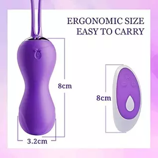 Vibrating Egg Ball with 10 Vibration Modes, Remote Control Vibrator for Vagina Stimulation and Anal Pleasure, Mini Vibrators Sex
