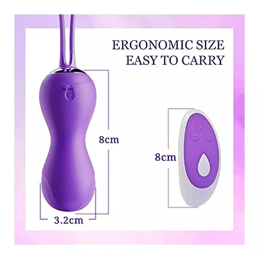 Vibrating Egg Ball with 10 Vibration Modes, Remote Control Vibrator for Vagina Stimulation and Anal Pleasure, Mini Vibrators Sex