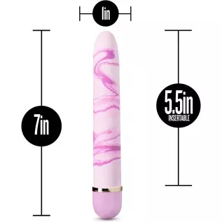 Blush Swept Away - 7 Inch Satin Smooth Personal Massager Wand - Perfect for External Clitoral Vaginal Stimulation - Body Safe Se