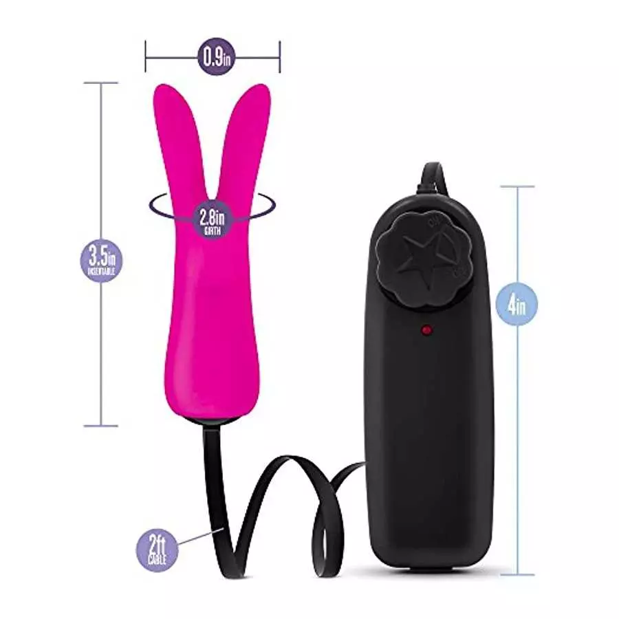 Blush Luxe - Rabbit Teaser - Platinum Silicone Multi Speed Battery Powered Vaginal Stimulator - IPX7 Submersible Waterproof Bull