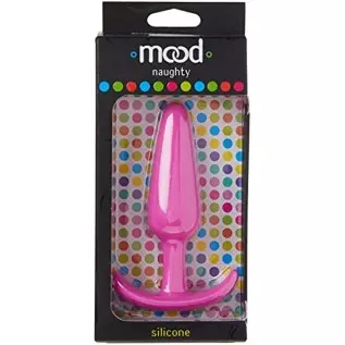 Doc Johnson Mood - Naughty 1 - Silicone Anal Plug - Large - 4.9 in. Long and 1.3 in. Wide - Tapered Base for Comfort Between The