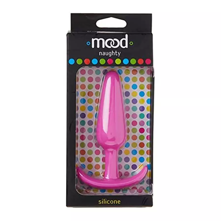 Doc Johnson Mood - Naughty 1 - Silicone Anal Plug - Large - 4.9 in. Long and 1.3 in. Wide - Tapered Base for Comfort Between The