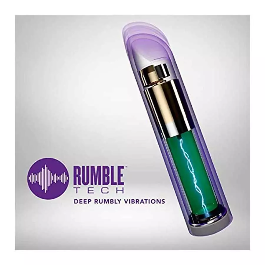 Blush Wellness Power Vibe - Discreet Powerful Lipstick Massager with 10 Modes - Travel Friendly and Rechargeable Satin Smooth De