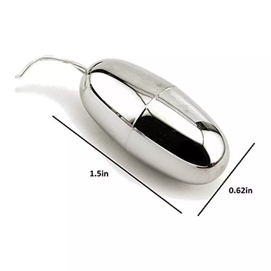 Bullet Vibrator with Remote Control - Sex Toys for Couples - Adult Vibe Egg Massager - Black and Silver - BIA