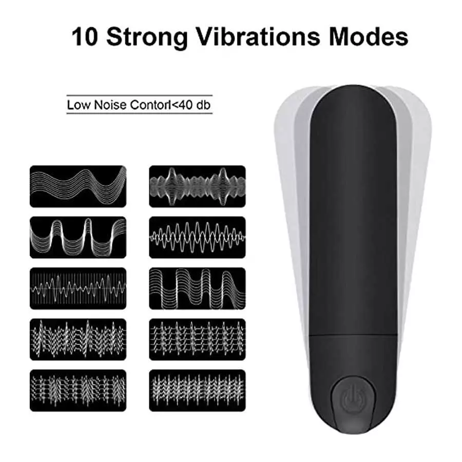 Bullet Vibrator for Women, Dual Motor Bullet Vibrator, Nipple and Clitoris and Vaginal and Anal Stimulator, 10 Modes Mini Vibrat