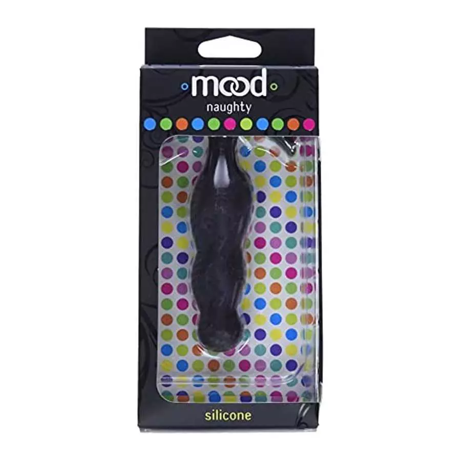 Doc Johnson Mood - Naughty 3 - Silicone Anal Plug - Large - 4.9 in. Long and 1.2 in. Wide - Tapered Base for Comfort Between The