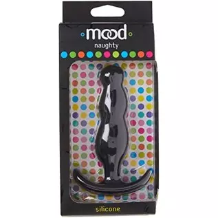 Doc Johnson Mood - Naughty 3 - Silicone Anal Plug - Large - 4.9 in. Long and 1.2 in. Wide - Tapered Base for Comfort Between The