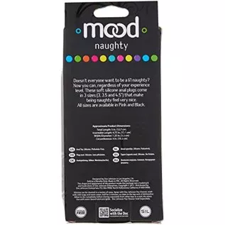 Doc Johnson Mood - Naughty 3 - Silicone Anal Plug - Large - 4.9 in. Long and 1.2 in. Wide - Tapered Base for Comfort Between The